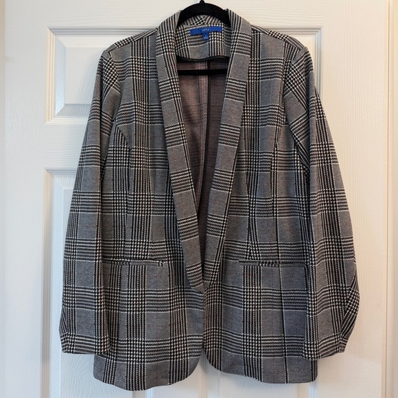 Apt. 9 Jackets & Blazers - Apt. 9 Houndstooth Glen Plaid Blazer Jacket, Women's Size L